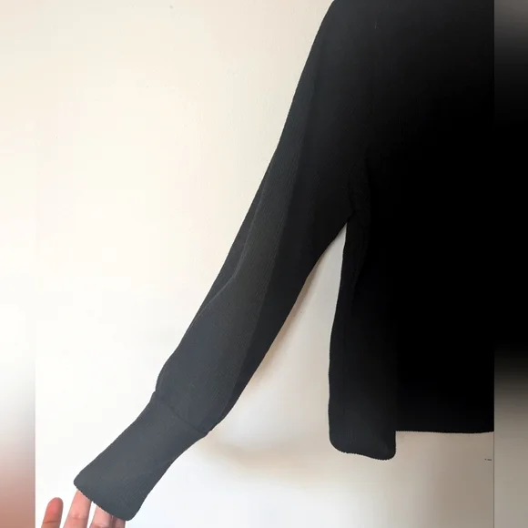 Madewell Ottoman Square Neck Top Black Size M Womens - Picture 6 of 6